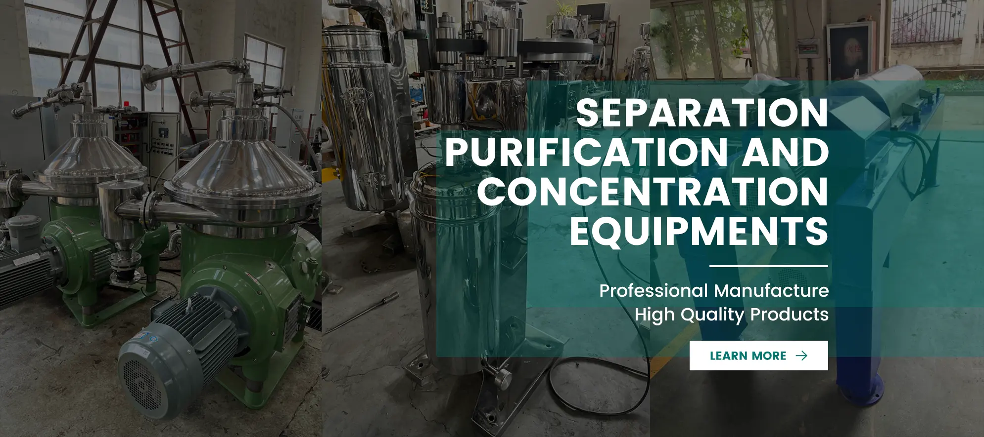 Équipements de purification et de concentration de séparation, fabrication professionnelle, produits de haute qualité